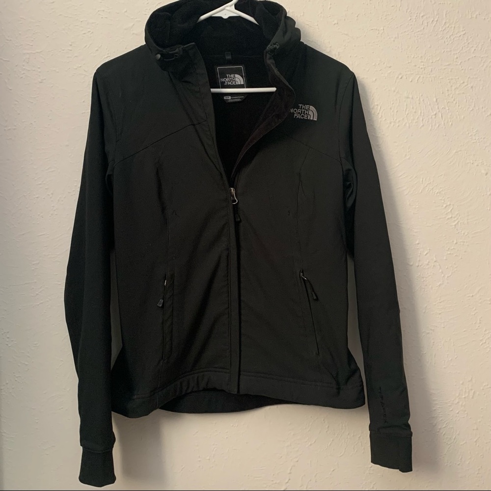 The North Face fleece lined hooded jacket